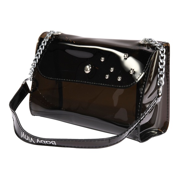 90’s -Inspired Black Vinyl Jelly Bag - Picture 4 of 9